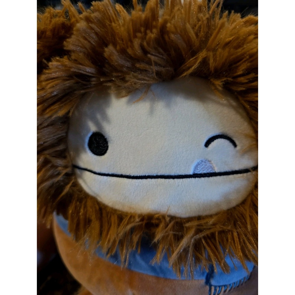 Squishmallows Benny The Bigfoot Yeti Sasquatch With Blue Winter Scarf 8"